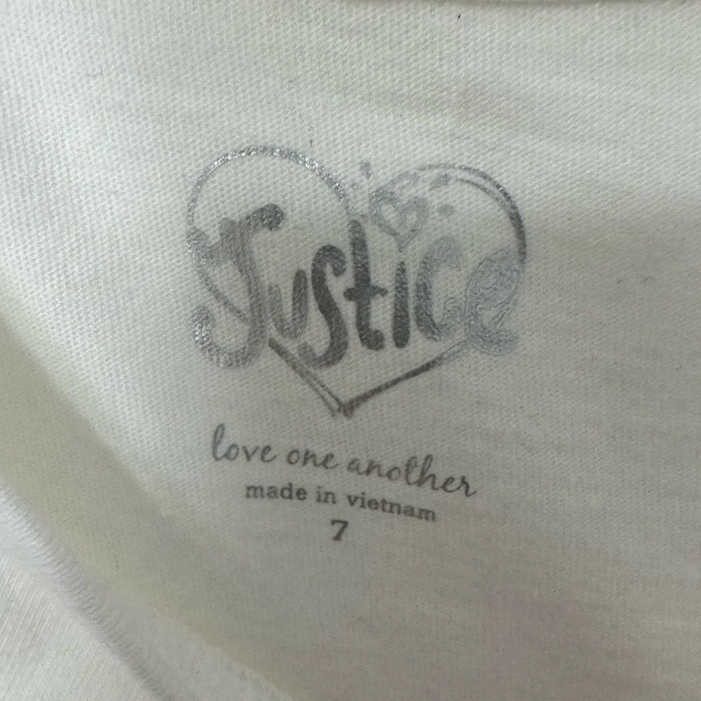 Justice Cream Long Sleeve Top Girls Size 7